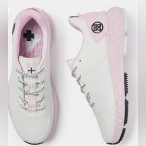 G/FORE Women's Athletic Golf Shoes in White and Light Pink